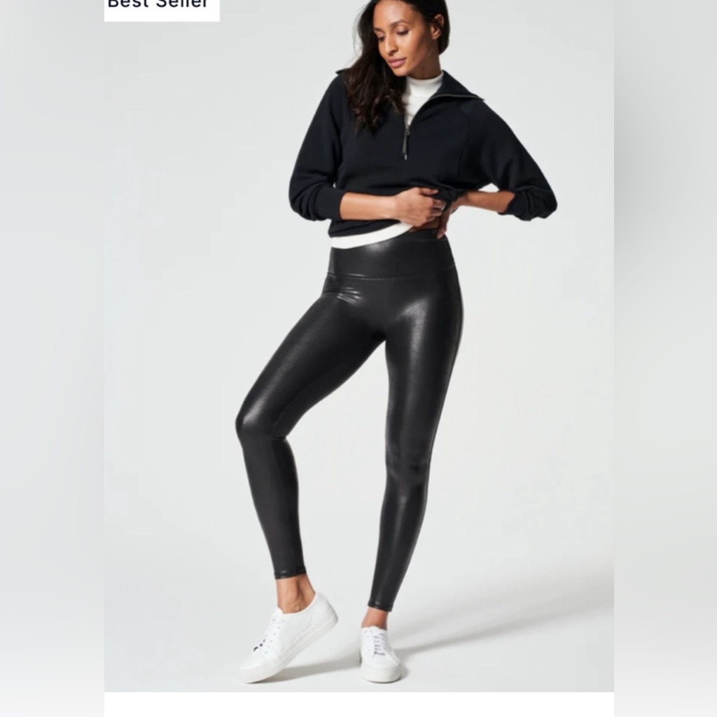 Spanx Faux Leather Leggings Size M. 2131
